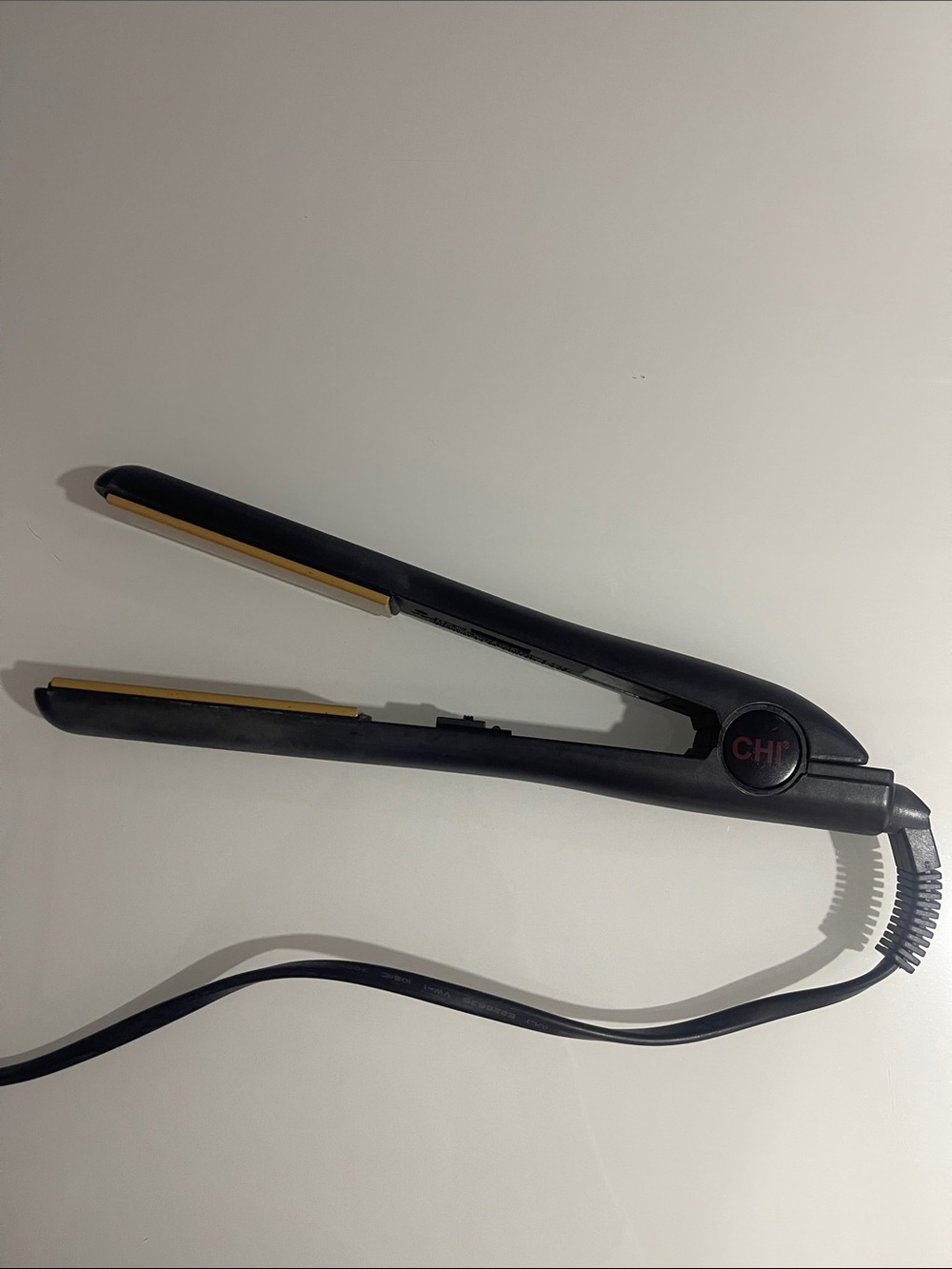 CHI Black Hair Straightener with Gold Ceramic Plates